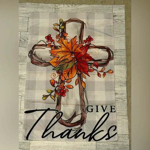 Autumn Cross Outdoor Garden Flag Decor (12x18) - Picture 2 of 2